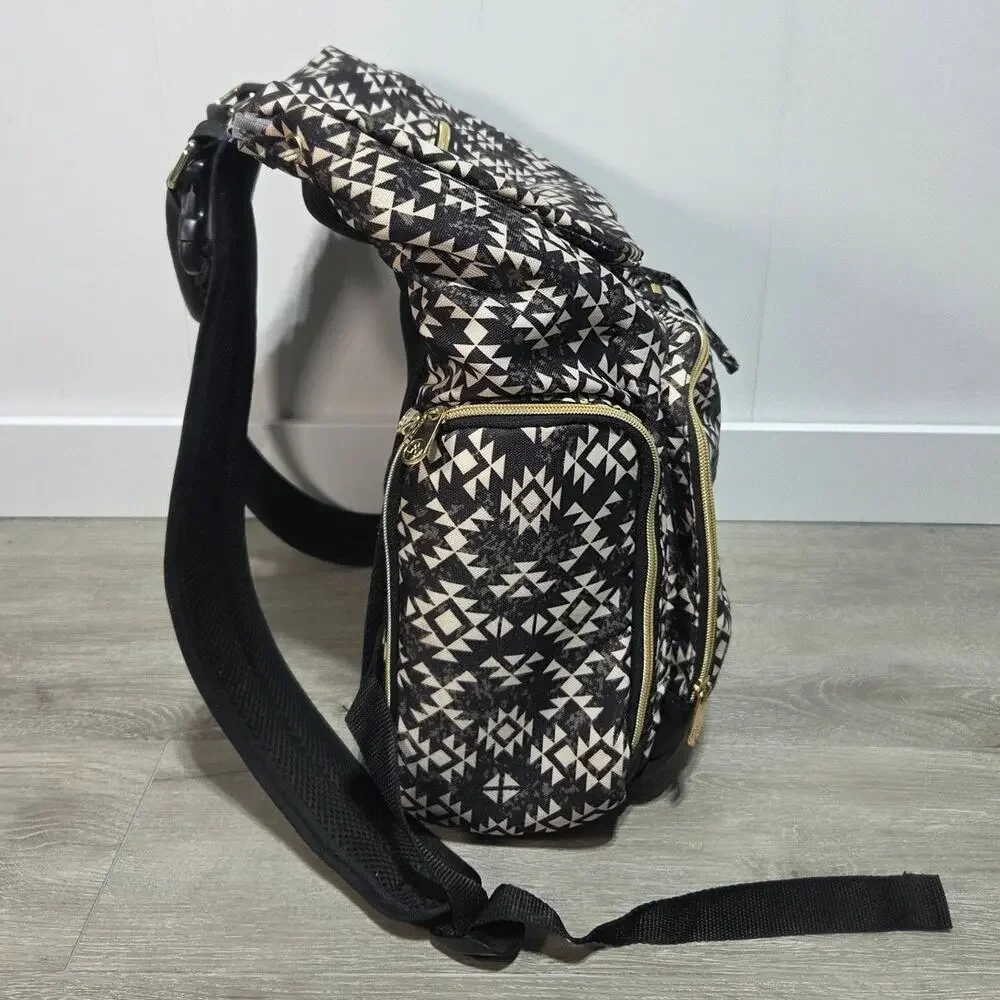 Fisher-Price Shilon Southwest Black & White 3 Piece Diaper Bag Backpack - Picture 4 of 12